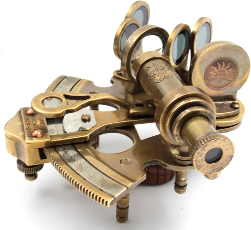 OCEAN REPLICAS Nautical Bronze Sextant – Solid Brass Maritime Astrolabe | Vintage Ship Navigation Instrument for Nautical Decor, Collectibles, Maritime Gifts, and Navigational Tools - Image 3